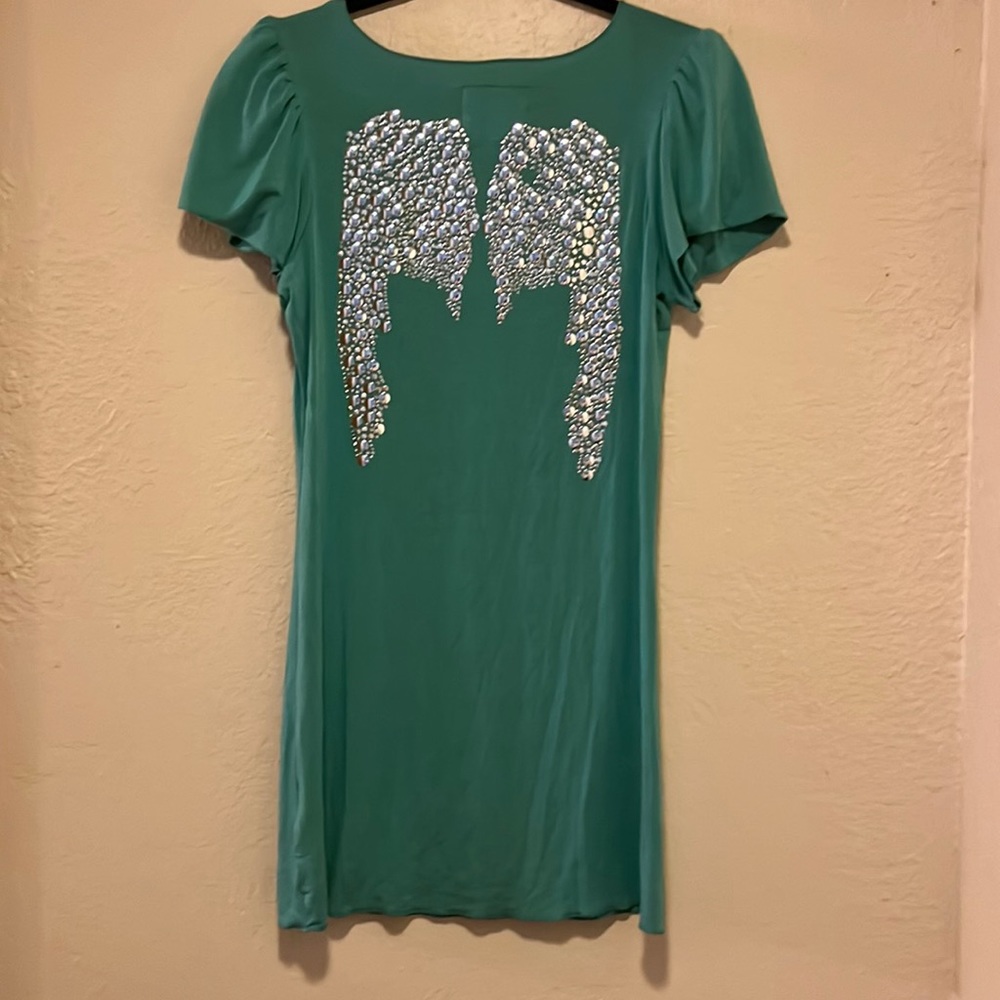 NWOT RARE Signorelli Wings Shift Slip Dress L